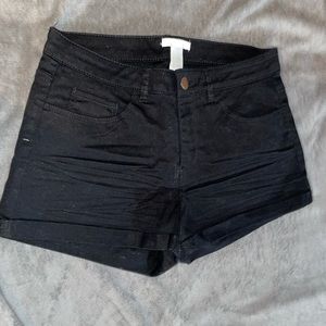 black shorts